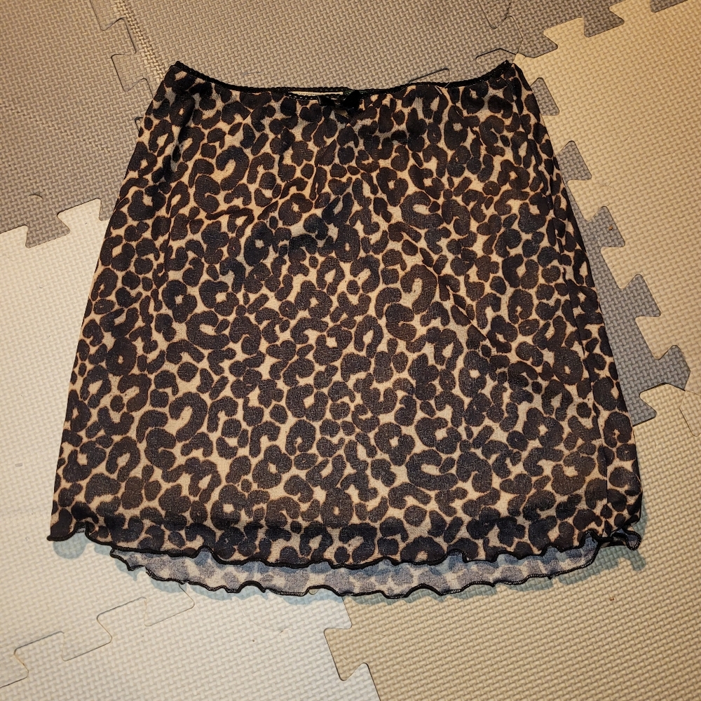 Leopard print skirt